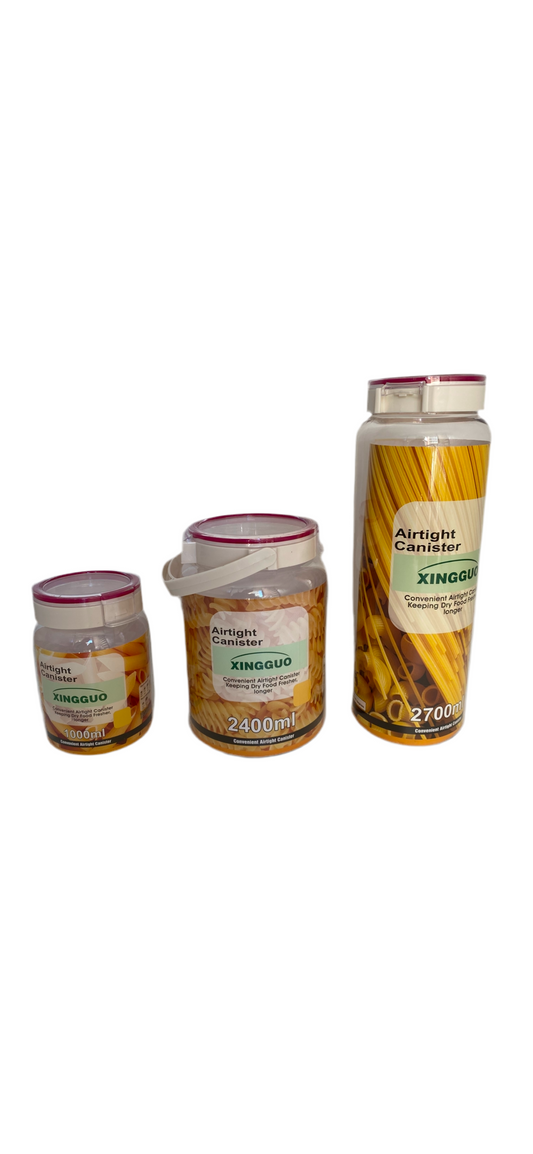 Transparent Plastic Round Airtight Canister