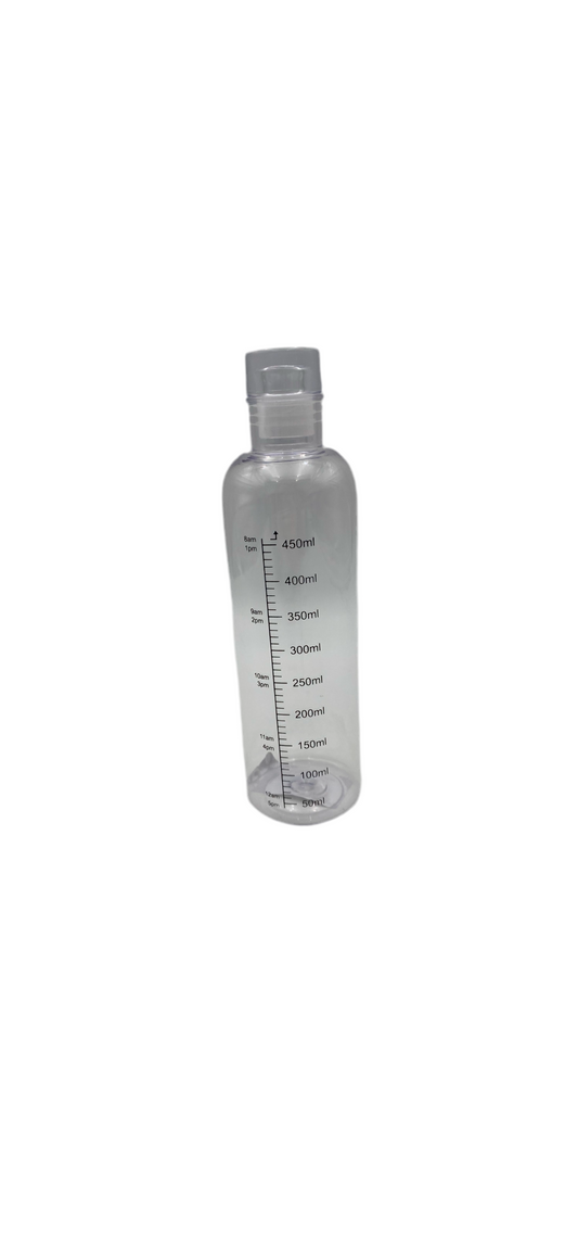 500 mL transparent plastic water bottle