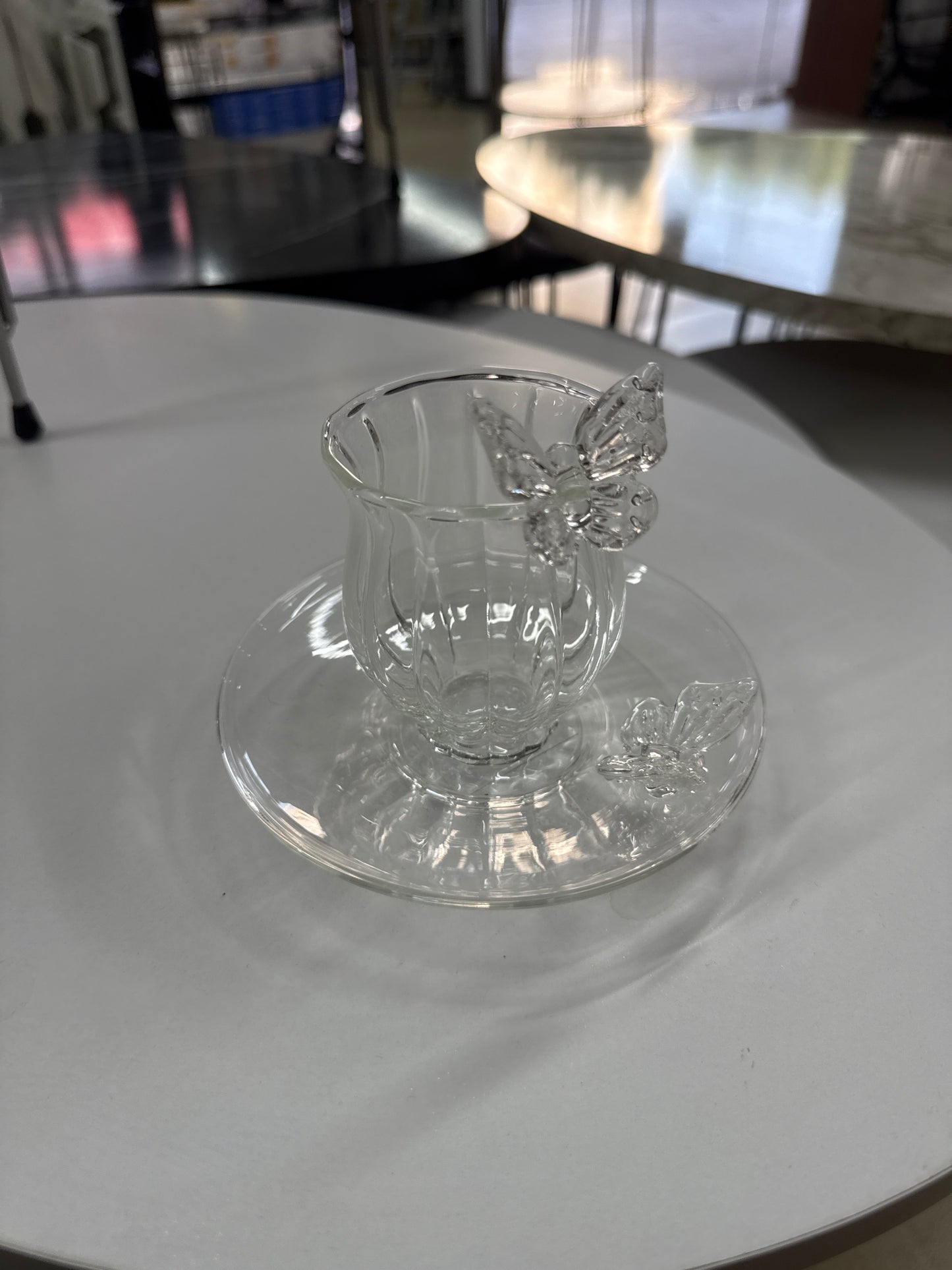 Butterfly cup and saucer set
