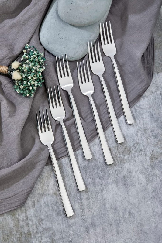 Stainless steel large forks 6 pieces