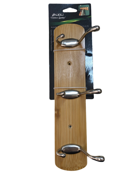Wooden Clothes Hanger With 3 Hooks