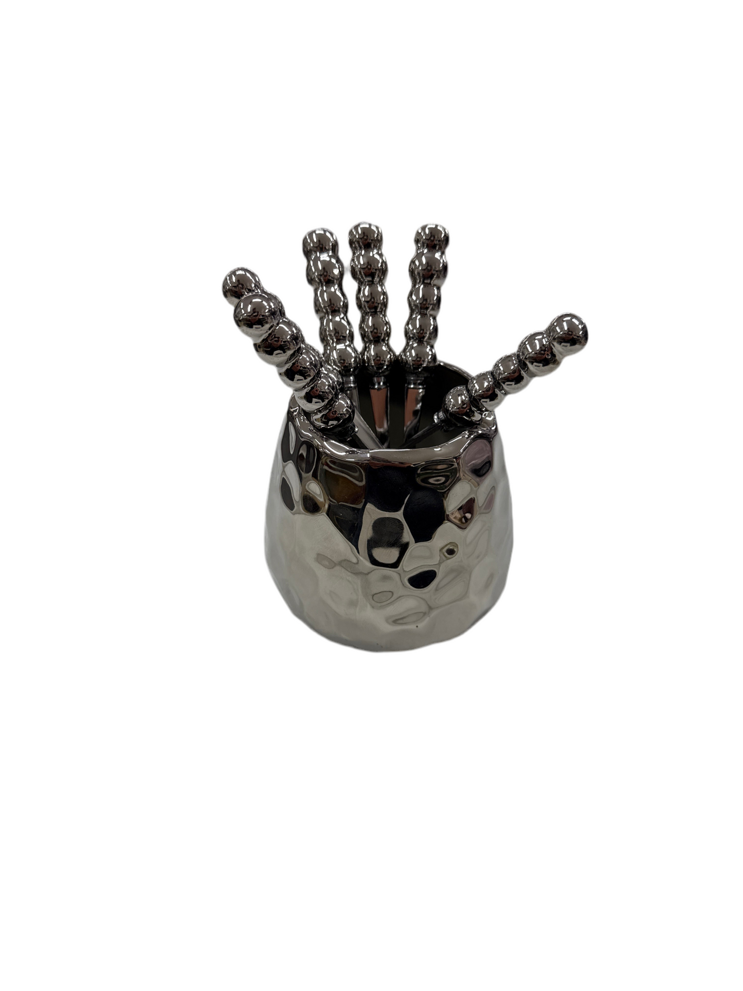 Ceramic cup with 6 spoons