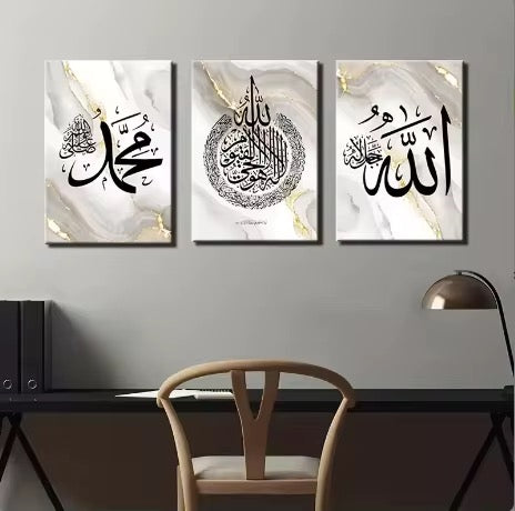 Islamic Painting set of 3 50x100