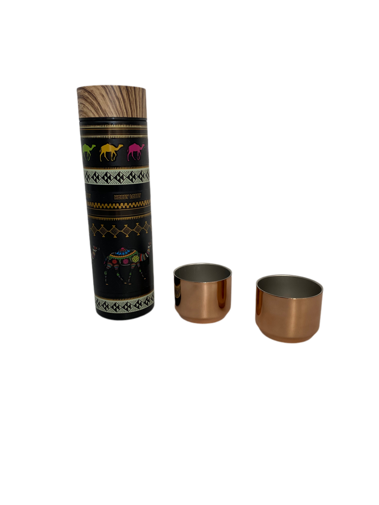 3 PCs Stainless Steel Vacuum Flask With Cups Set
