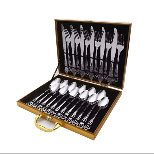 Silver Cutlery Set 24pcs