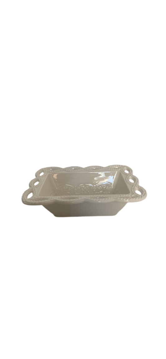 Set of 6 pcs white rectangular porcelain bowl