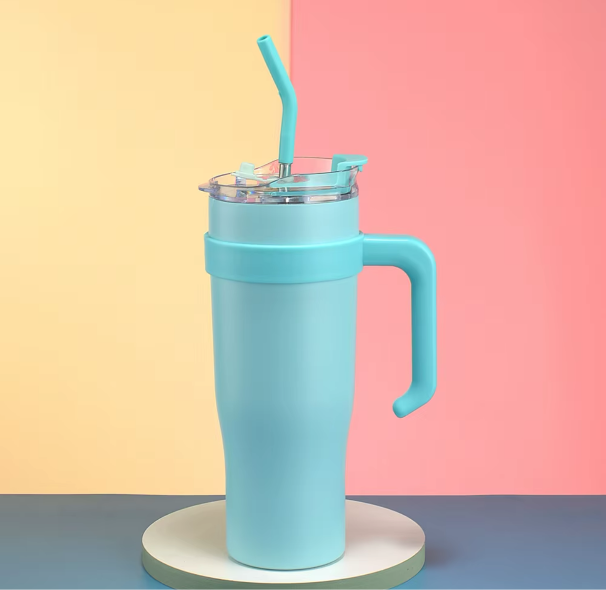1200 Ml Stainless Steel Tumbler With Straw- Hot & Cold