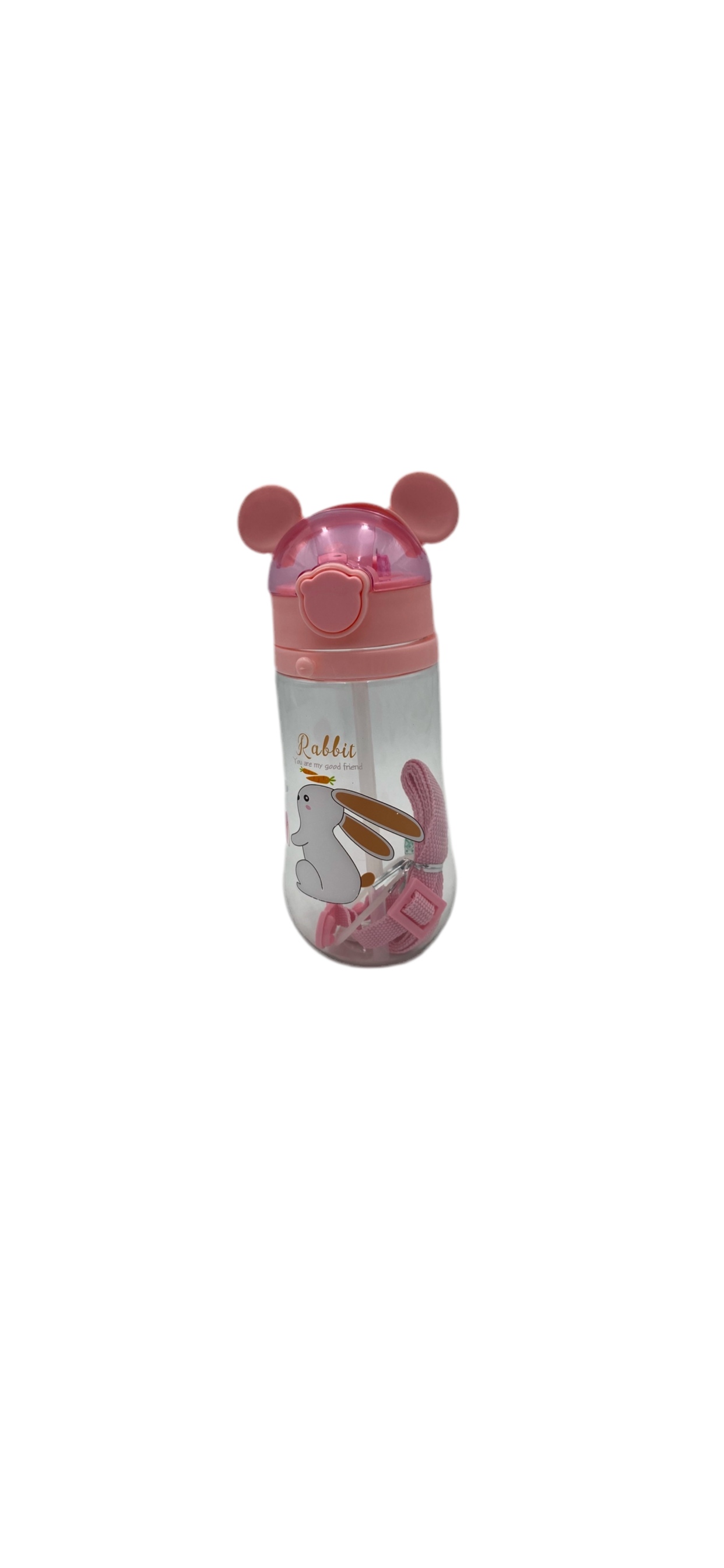 450 mL kids plastic water bottle with straw