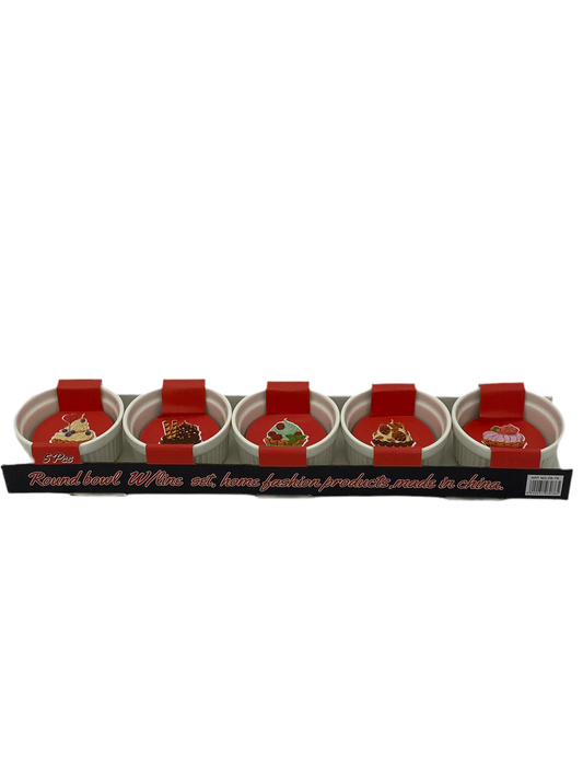 Phoenix, 5 pcs Round bowl with line