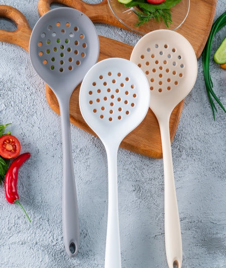Silicone slotted spoon