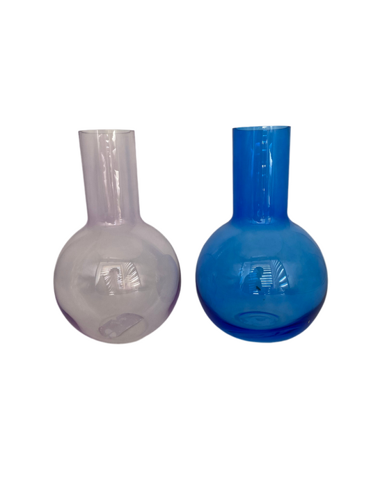 Transparent Colored Glass  Vase