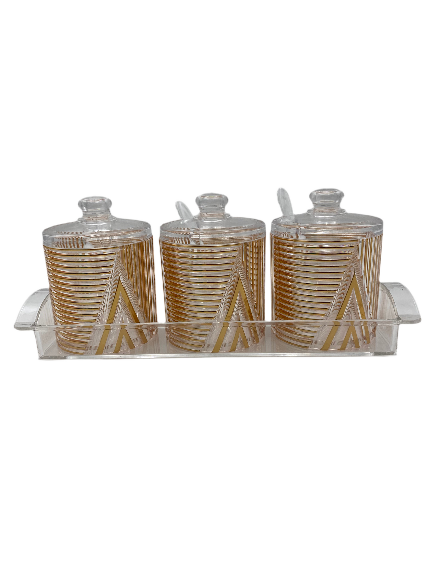 3 Pcs Acrylic Seasoning Pot Set