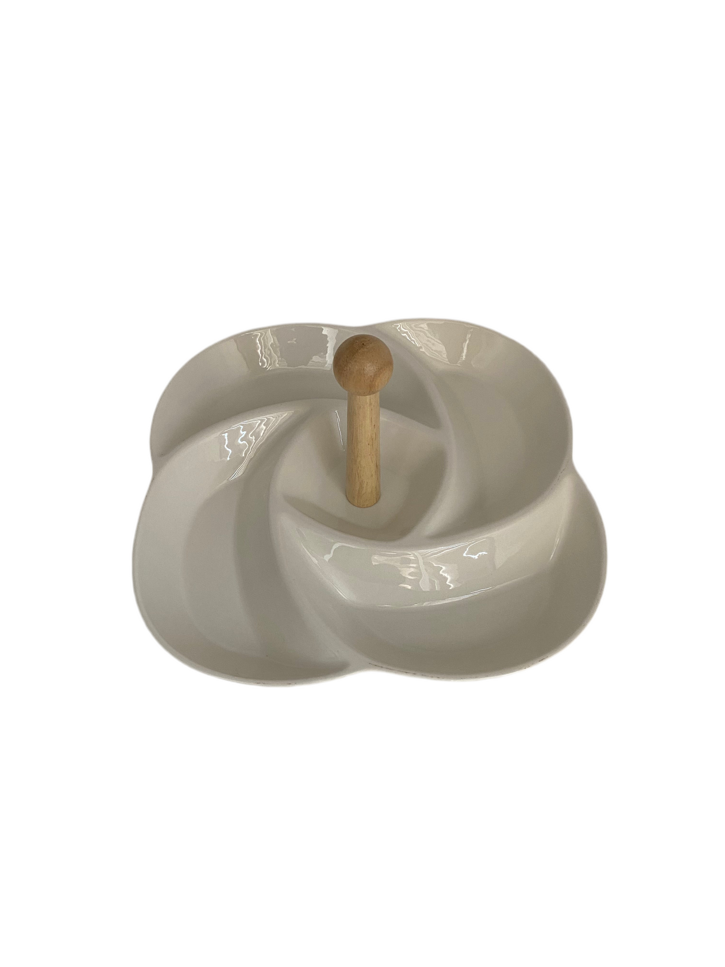 10 Inch White Porcelain Snack Plate