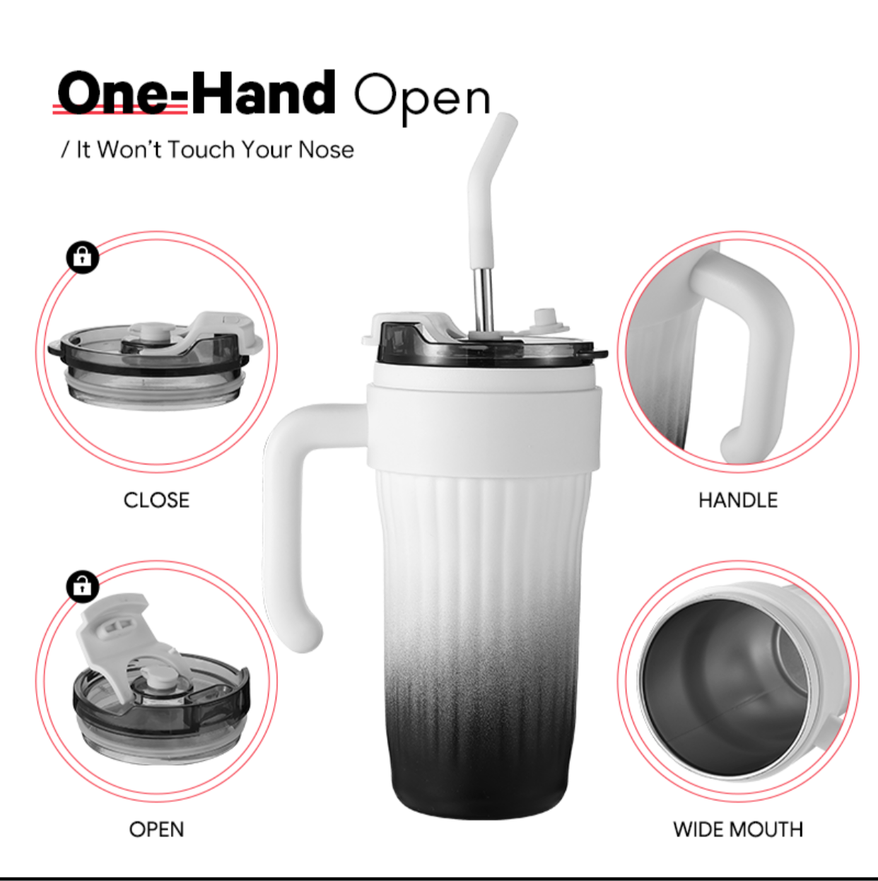 900 Ml Stainless Steel Aqua Tumbler -Hot & Cold