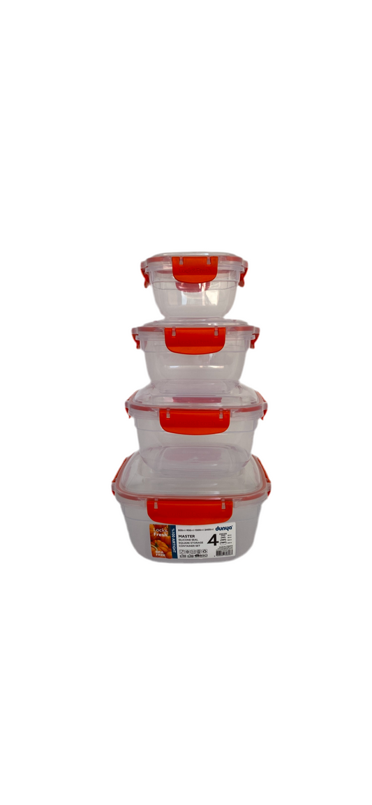 Dunya,Master Silicone Seal Square Storage Container Set