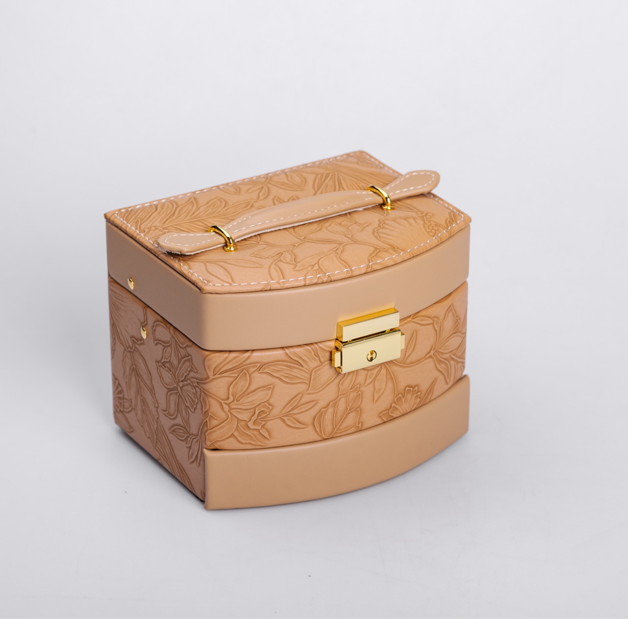 3 Layer Knitted Patterned Jewellery Box With Key