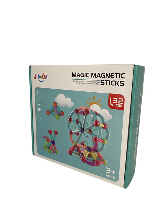 132 Pcs Magic Magnetics Building Sticks