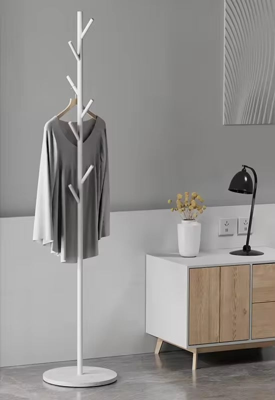 Iron and marble clothes rack