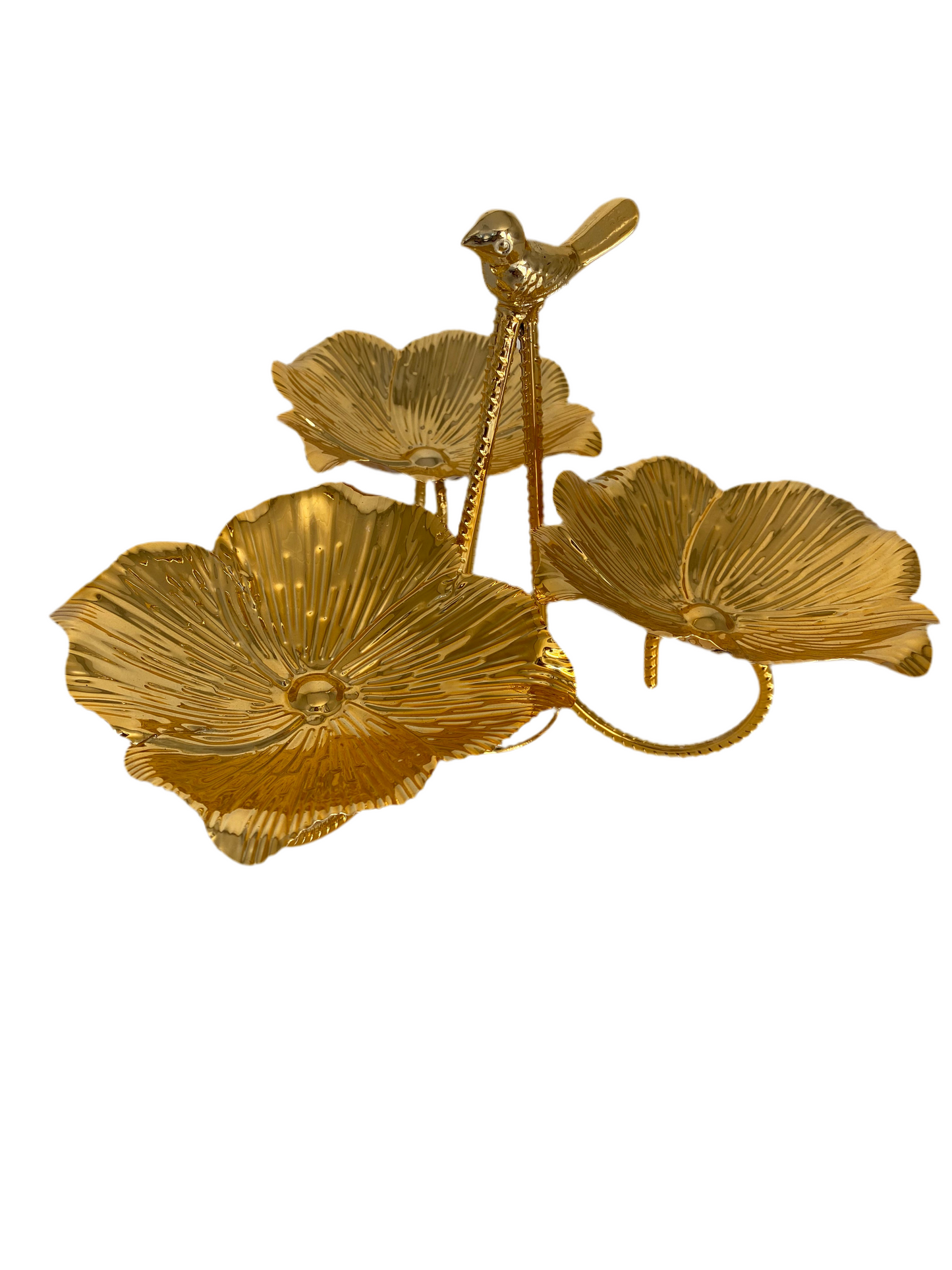 3 Tiers- Golden Stainless Steel Serving Platter