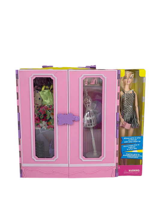 Fashion Doll Closet Wardrobe 35 Pcs