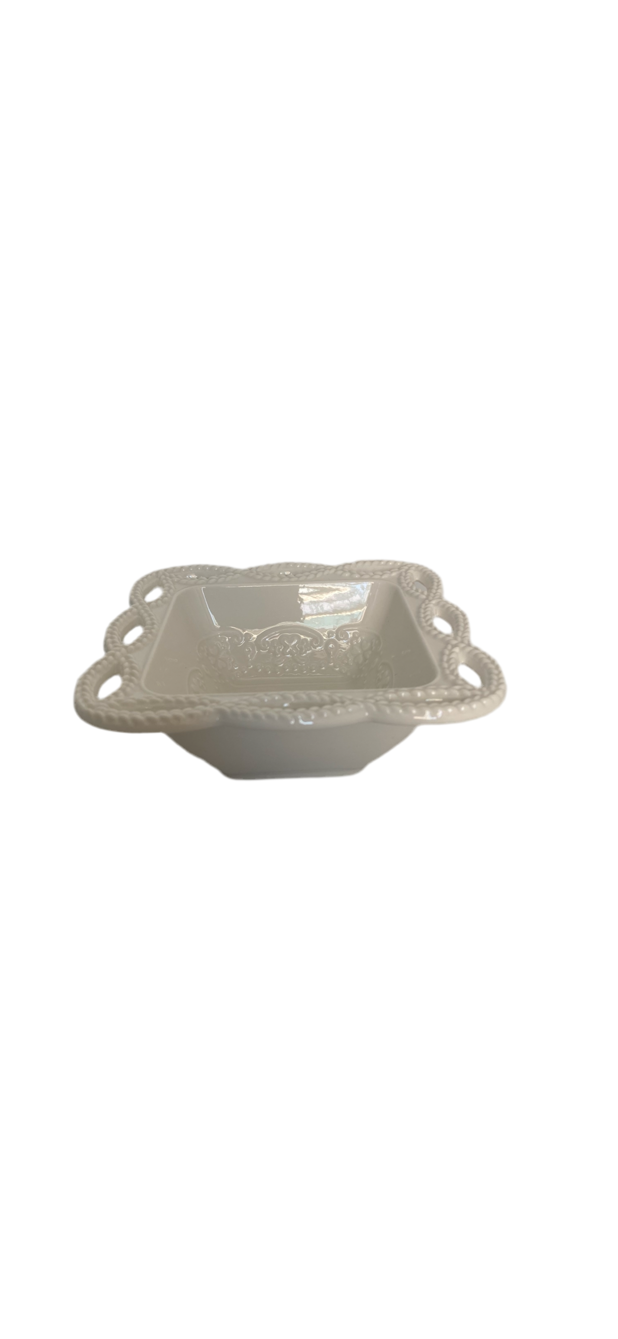 Set of 6 pcs white squared porcelain bowl