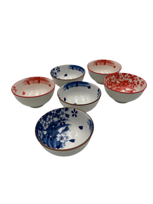 6 Pcs Bohemian Ceramic Bowl Set With Box