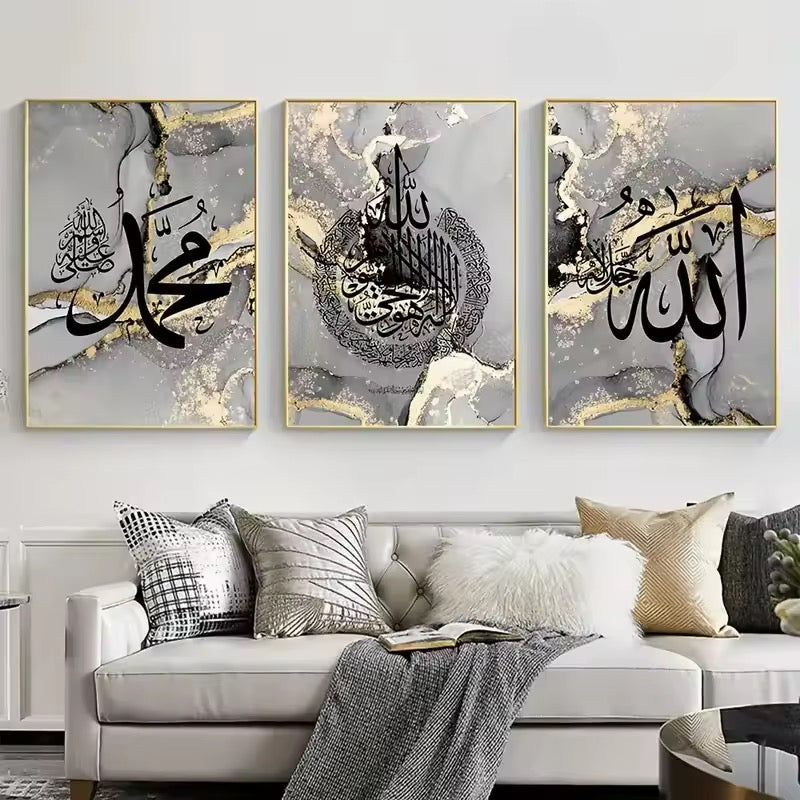 Islamic Painting set of 3 50x100