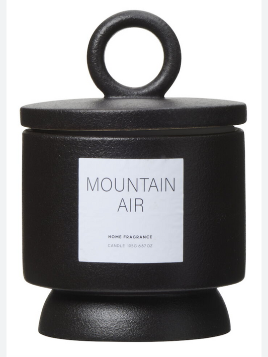 Mountain Air Scented Candle In Porcelain Jar