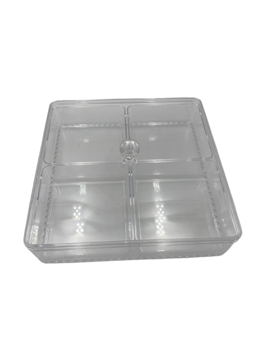 4 Compartments Square Transparent Acrylic Candy Box