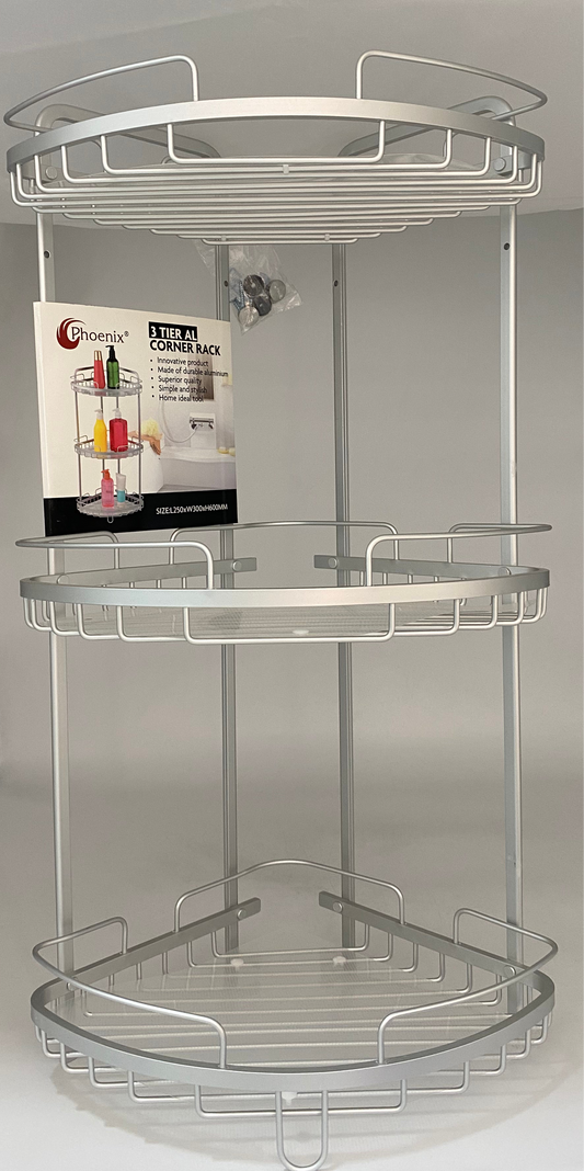 3 Tier Aluminium Corner Rack