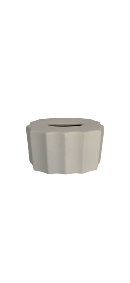 White Ceramic Tissue Box