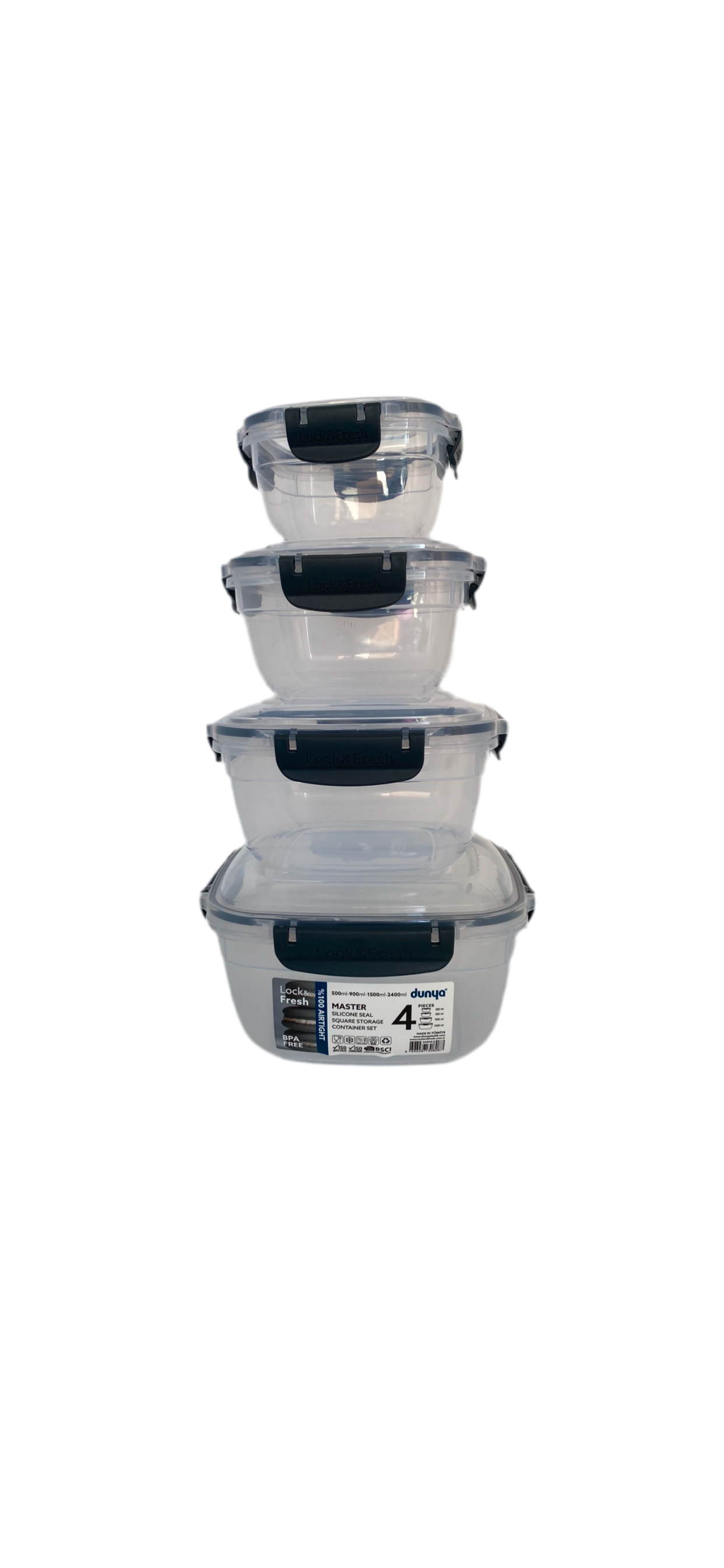 Dunya,Master Silicone Seal Square Storage Container Set