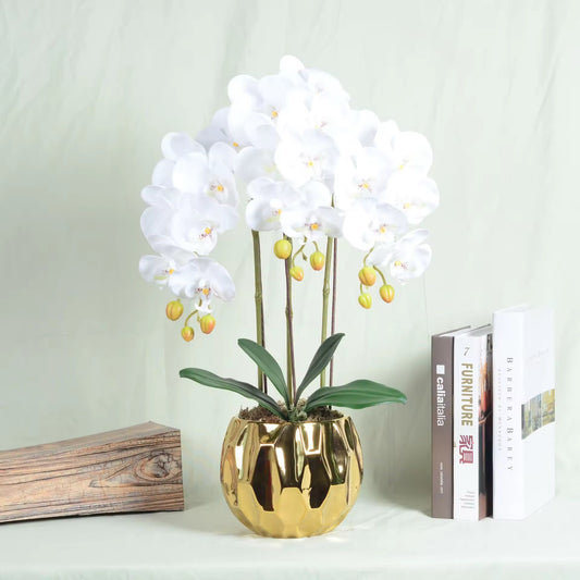 Gold Flower Pot