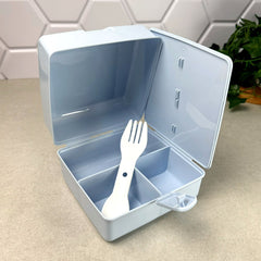 Lunch box with fork and spoon