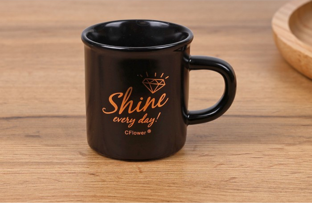 95 ml Glossy Light Ceramic Coffee Cup