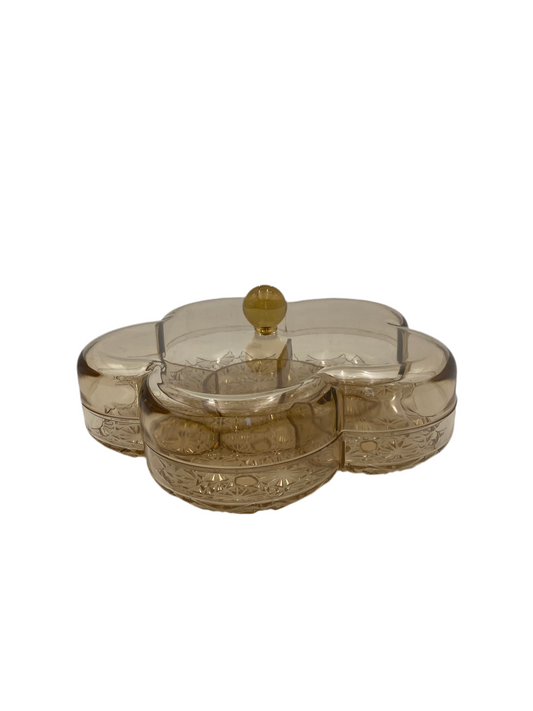 Multi-function Flower Gold Acrylic Candy Box