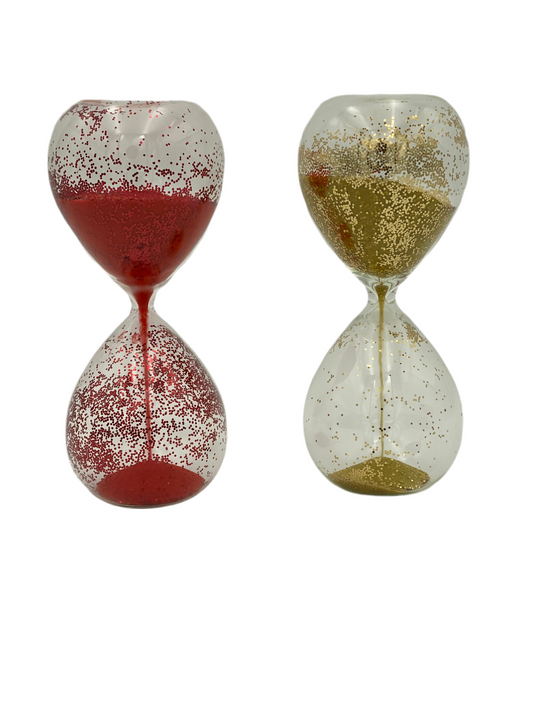 Glittered Hour glass