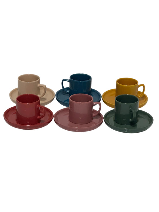 Colorful coffee cup 6 sets