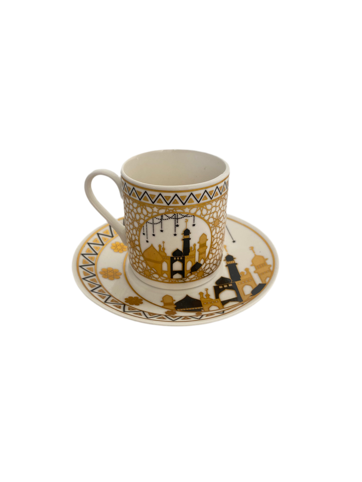 12 Pcs Ramadan Coffee Cups With Saucers Set