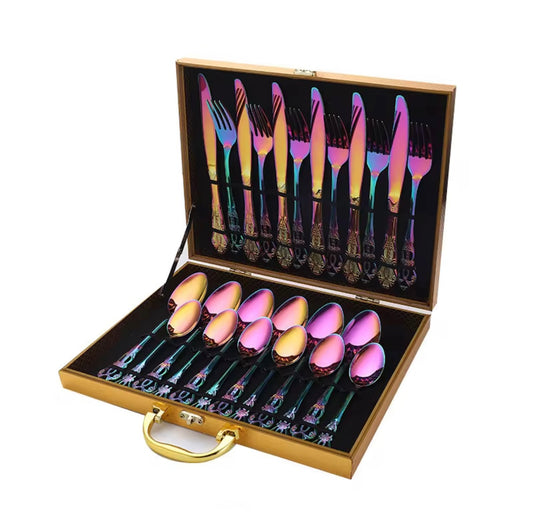 Rainbow Cutlery Set 24pcs