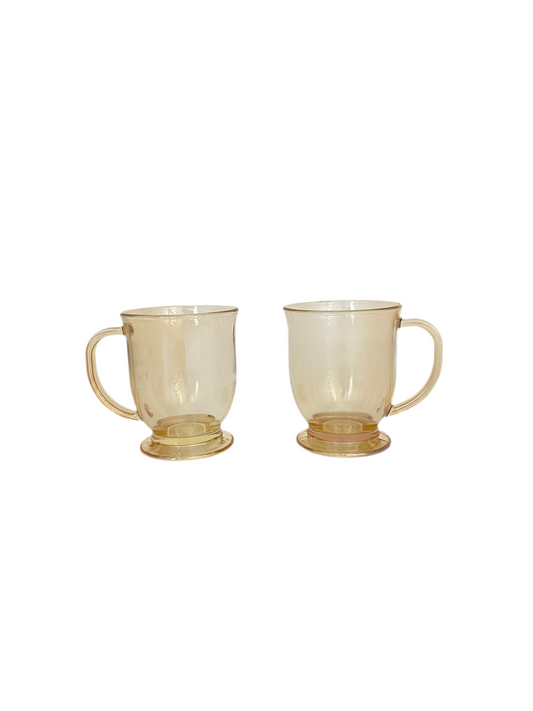 2 PCs Glass Mug Set