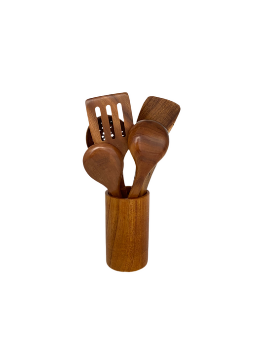 Wooden Kitchen Utensils - Set Of 7 Pcs