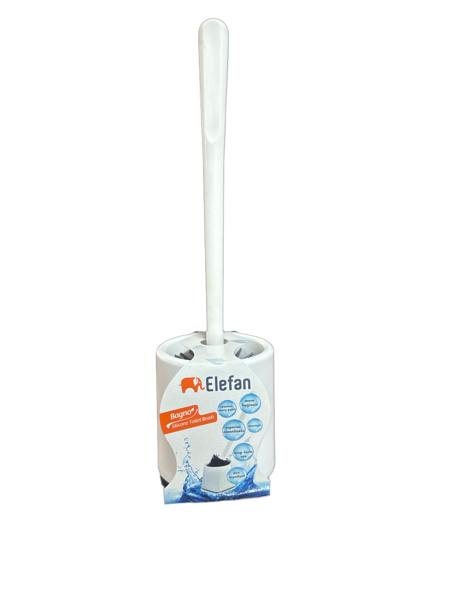 White silicone bathroom brush