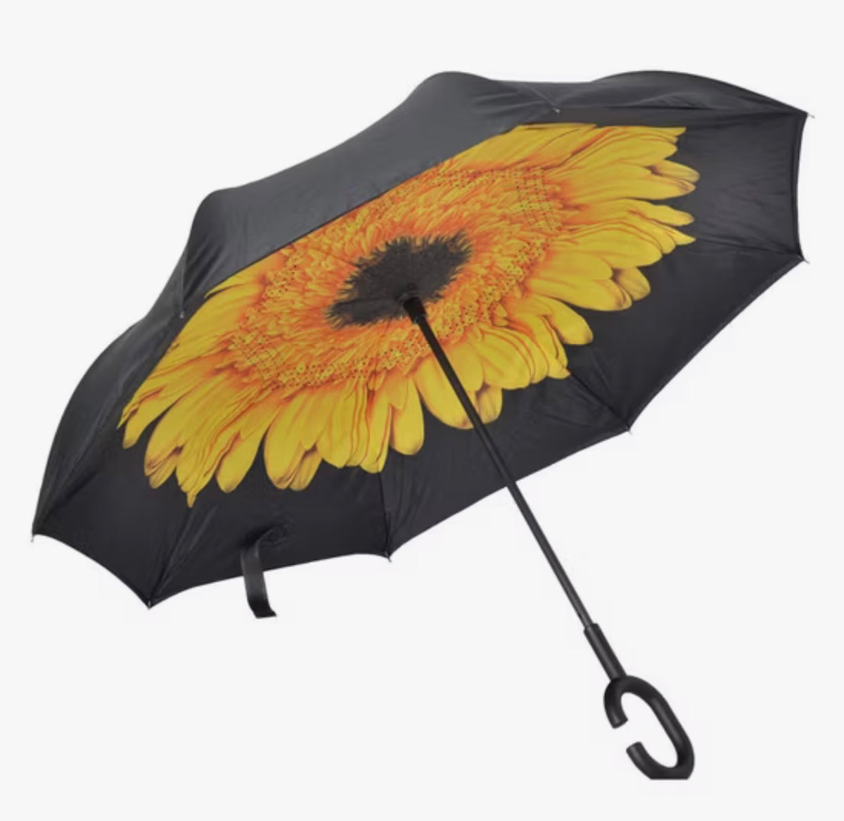 Folding Inverted Windproof  Reverse C-Hook Umbrella