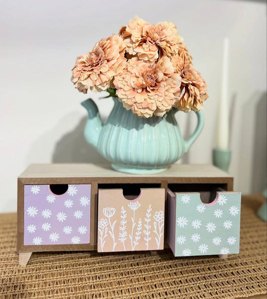Rectangular Wood Cabinet/ 3 Drawers