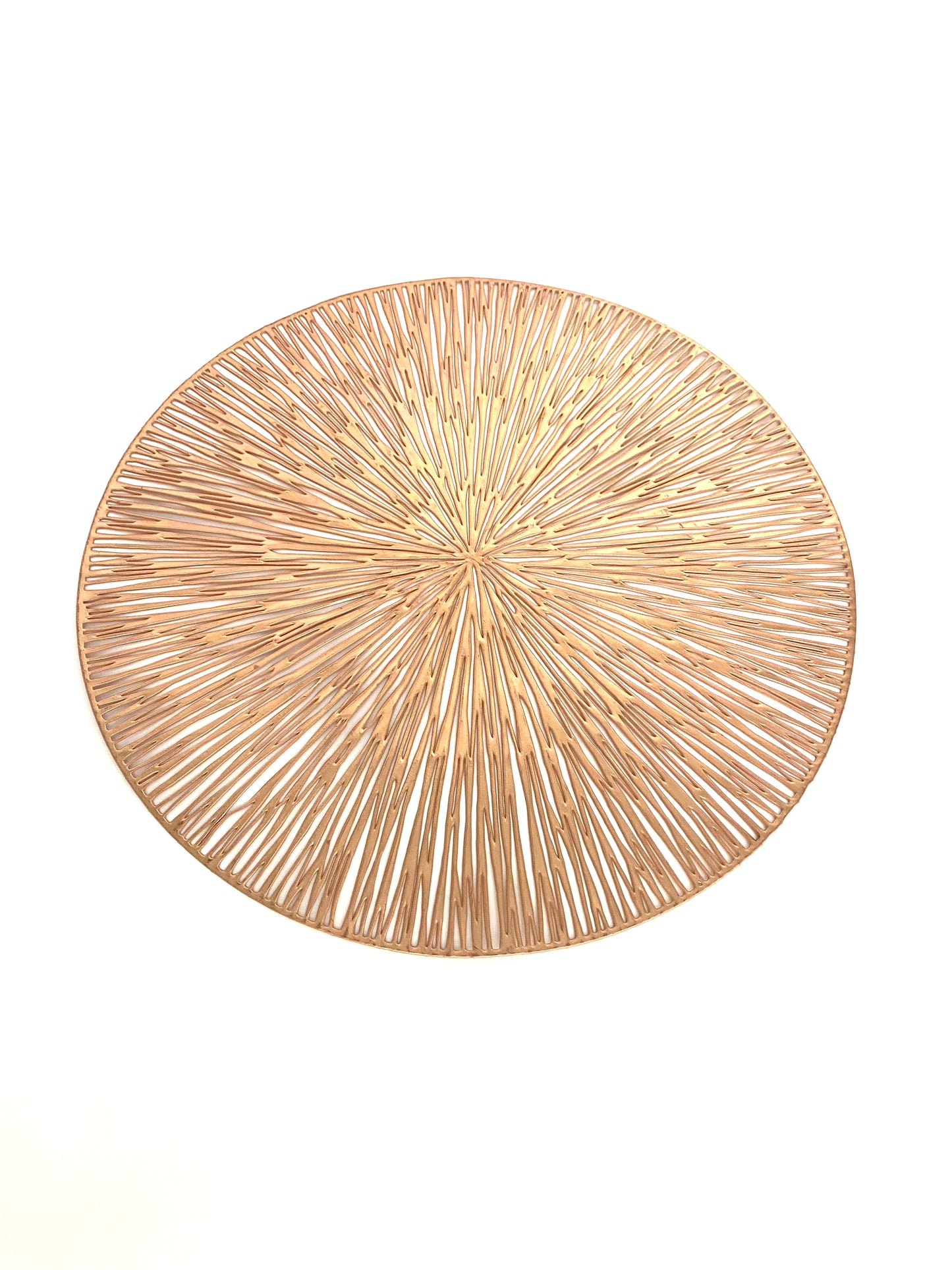 PVC Placemat - Round Strips Bronze