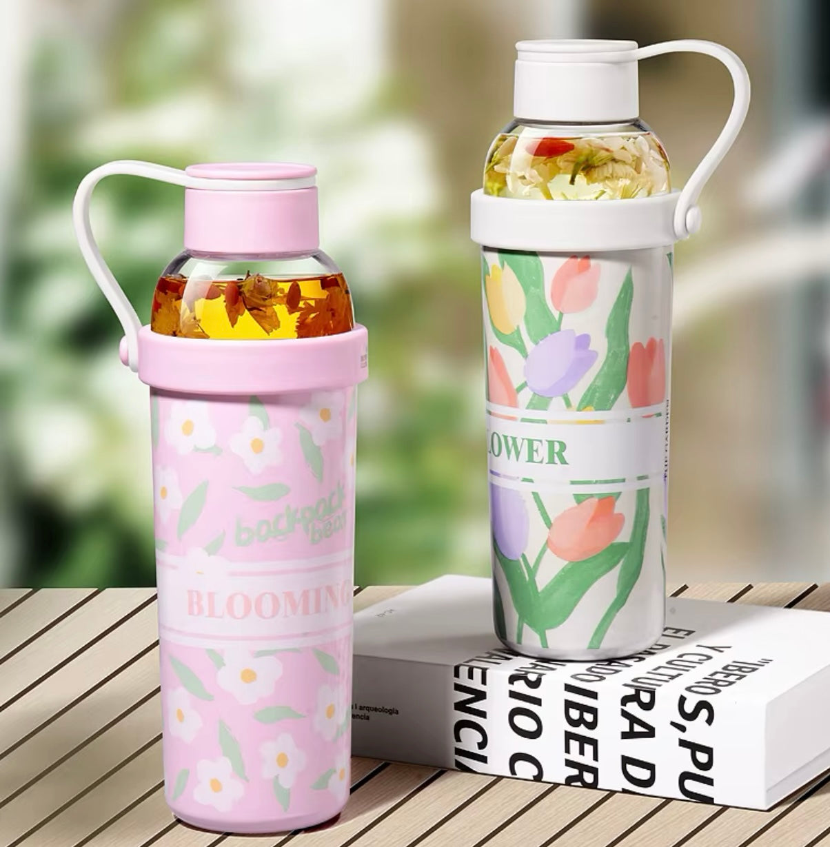 700 ML Stainless Steel Bubble Tea Bottle With Screw Cap / Tea & Water Separation Cup