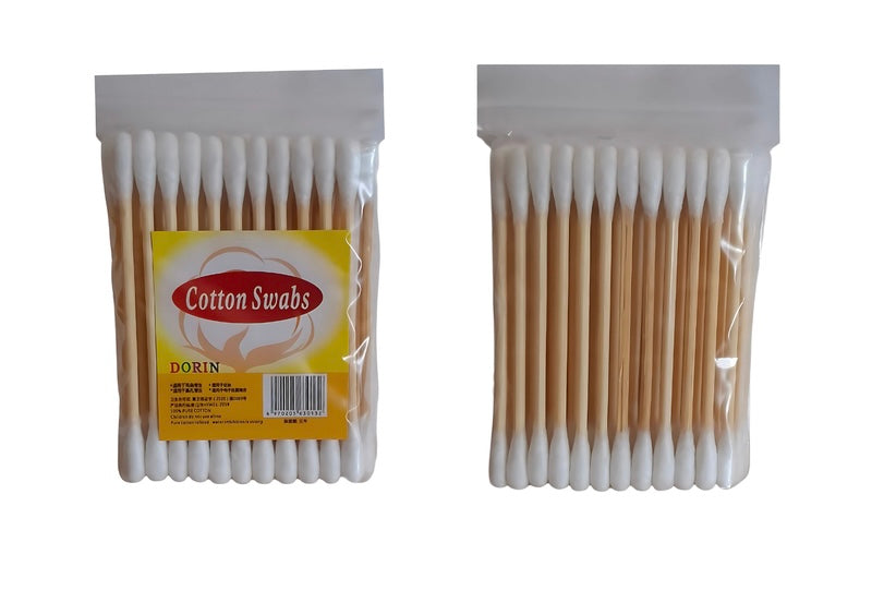 50 Pcs Bamboo Cotton Swabs