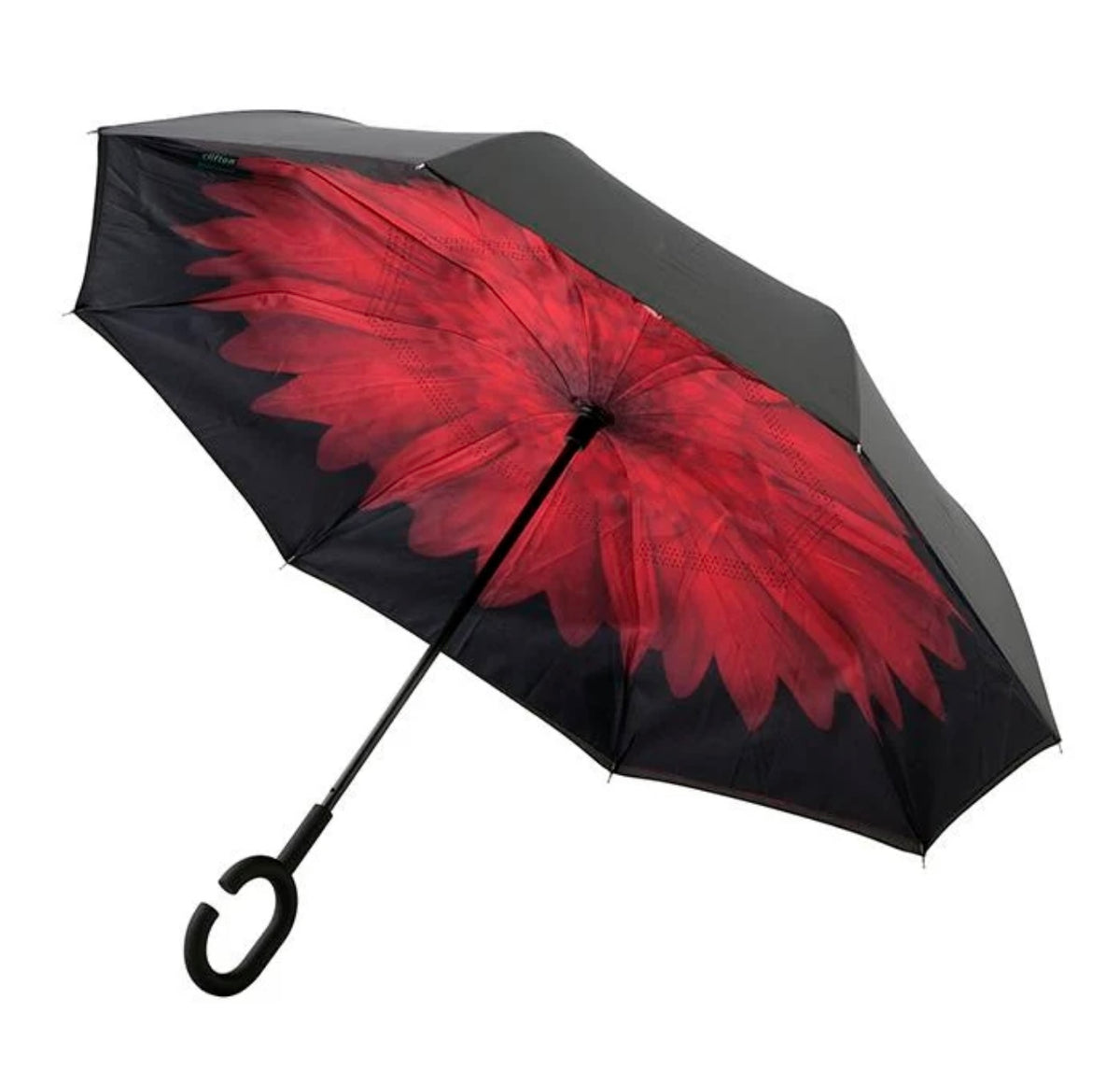 Folding Inverted Windproof  Reverse C-Hook Umbrella