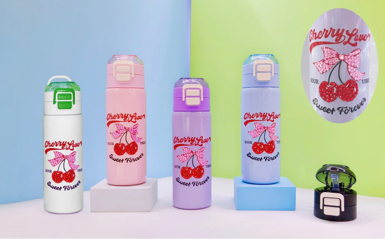 500 ML Stainless Steel insulated Water Bottle - Cherry